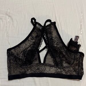 Victoria's Secret Sheer Black Lace Bralette